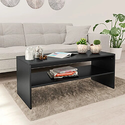 vidaXL Table basse Noir 100x40x40 cm Bois d'ingénierie