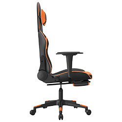 Acheter Maison Chic Chaise de jeu, Chaise gaming avec repose-pied, Fauteuil gamer,Chaise de Bureau Noir et orange Similicuir -GKD60850