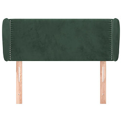 Avis Tête de lit scandinave avec oreilles,meuble de chambre Vert foncé 83x23x78/88 cm Velours -MN65272