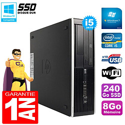 PC HP Compaq Pro 6300 SFF I5-3470 RAM 8Go Disque 240Go SSD Graveur DVD Wifi W7 · Occasion 