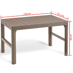 Avis Keter Table de jardin Lyon Cappuccino