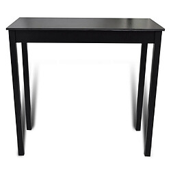 Avis Helloshop26 Lot de 2 tabourets de bar avec table haute noir 1202005