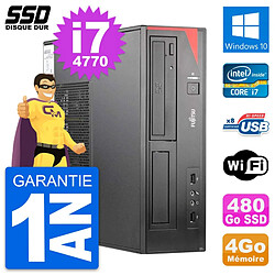 PC Fujitsu Esprimo E520 E85+ DT Intel i7-4770 RAM 4Go SSD 480Go Windows 10 Wifi - Occasion