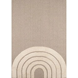 Jardindeco Tapis intérieur en polyester Fantine arc en ciel 170 x 120 cm.