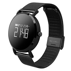 Wewoo Bracelet connecté noir 0.95 pouces écran OLED en acier Bluetooth Smart Bracelet, IP67 imperméable à l'eau, podomètre de / Moniteur de pression artérielle / de fréquence cardiaque / Rappel sédentaire, Compatible avec Android et iOS Téléphones