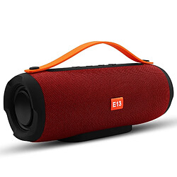 Wewoo Enceinte Bluetooth E13 Mini Portable Sans Fil Haut-Parleur Stéréo Radio Musique Subwoofer Haut-parleurs Colonnes avec TF FMROUGE