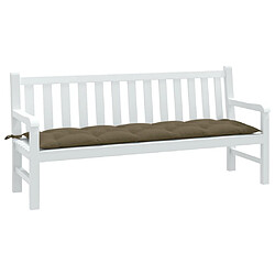 vidaXL Coussin de banc de jardin taupe mélangé 180x50x7 cm tissu