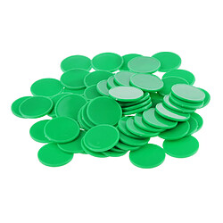 100x 25 Mm En Plastique Casino Jetons De Poker Bingo Marqueurs Jeton Jouet Cadeau Vert Foncé