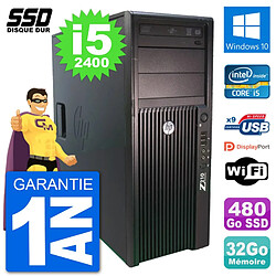 PC Tour HP Z210 Intel Core i5-2400 RAM 32Go SSD 480Go Windows 10 Wifi - Occasion