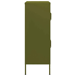 Avis vidaXL Armoire de rangement Vert olive 80x35x101,5 cm Acier