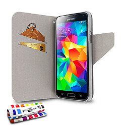 Muzzano Etui ""Folio"" SAMSUNG GALAXY S5 Blanc Etui ? Rabat ""Le Folio UV Premium"" Blanc pour SAMSUNG GALAXY S5