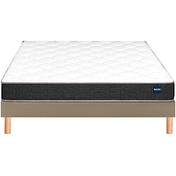 Bultex Ensemble Matelas Sommier 160 x 200 Vitality 2.1 160x200 + sommier moka +pieds