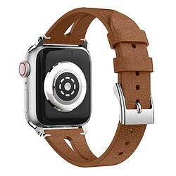 Avis Wewoo Bracelet en cuir forme de goutte d'eau pour montre-bracelet Apple Watch séries 43 et 2 et 1 38 mm Marron