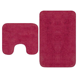 vidaXL Tapis de salle de bain 2 pcs Tissu Fuchsia 