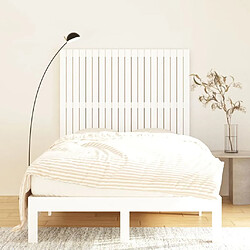 Avis Maison Chic Tête de lit scandinave pour lit adulte,Meuble de chambre murale Blanc 127,5x3x110 cm Bois massif de pin -MN37201