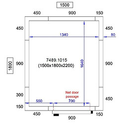 Avis Chambre Froide Positive Pro Line Avec Groupe Positif - Hauteur 2200 mm - Combisteel