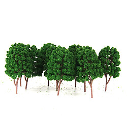 Paysage Modèle arbres Lot de 10pcs Arbre Modèle en Plastique Paysage de Modélisme Ferroviaire Echelle 1/100 Vert