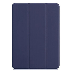 Etui en PU Triple bleu foncé pour votre Apple iPad Pro 11-inch (2018)