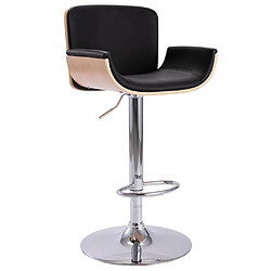 vidaXL Tabouret de bar Noir Similicuir