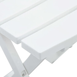 Acheter vidaXL Table pliable de jardin 45,5x38,5x50 cm Blanc