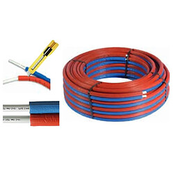 Couronne tube multicouche MULTILAYER PIPE double rouge et bleu 50m 16x2 - COMISA - 87.80.330