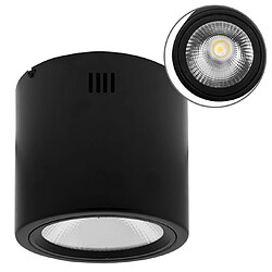 Plafonnier TUBI 1x30W LED 2400lm 4000K H18xP.19cm Aluminium Noir 