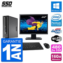 PC HP ProDesk 400 G1 SFF Ecran 22" G3220 RAM 16Go SSD 480Go Windows 10 Wifi · Occasion 