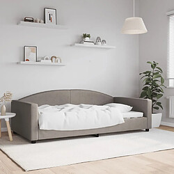 vidaXL Lit de repos taupe 100x200 cm tissu