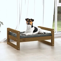 Avis Maison Chic Niche Lit pour chien | Panier couchage pour chien Marron miel 55,5x45,5x28 cm Bois de pin solide -GKD99643