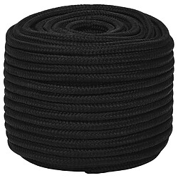 vidaXL Corde de travail Noir 14 mm 250 m Polyester