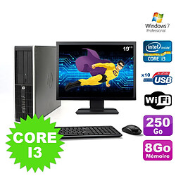 Lot PC HP Compaq Elite 8100 SFF Core I3-530 8Go 250Go DVD WIFI W7 + Ecran 19" · Occasion 