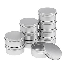 10 Pcs 150 Ml Vide Cosmétique Pots Baume À Lèvres Conteneur Pot Petite Poudre Argent Boîtes En Aluminium Avec Couvercle À Vis