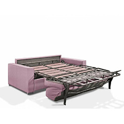 Avis Inside 75 Canapé convertible EXPRESS PREMIUM 120 cm sommier lattes RENATONISI matelas BULTEX velours rose