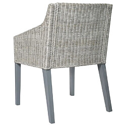 Acheter Maison Chic Chaises à manger avec coussin,Chaise pour cuisine Gris Rotin naturel -MN15451