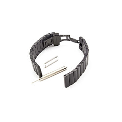 vhbw bracelet compatible avec Fossil Q Crewmaster, Nate, Wander montre connectée - 19cm acier inoxydable noir 