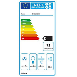 Hotte décorative murale 60cm 420m3/h inox - fhc62462xa - FAURE