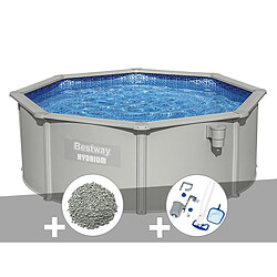 Kit piscine acier ronde Bestway Hydrium 3,60 x 1,20 cm + 10 kg de zéolite + Kit d'entretien Deluxe