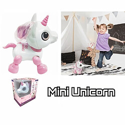 Lexibook Power Unicorn Mini - Licorne robot avec effets lumineux et sonores, contrôle par claquement de main, répétition