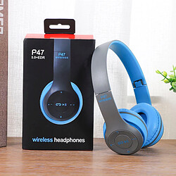 Universal Casque sans fil bleu, casque basse stéréo pliable, casque pour enfants, cadeau, avec microphone, adaptateur USB Bluetooth 5.0, jeux vidéo | Casque Bluetooth pas cher