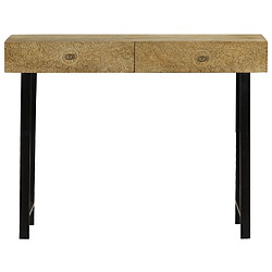 vidaXL Table console Bois de manguier massif 102x30x79 cm