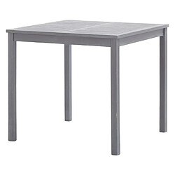 vidaXL Table de jardin Gris 80x80x74 cm Bois d'acacia massif