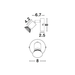 NOVA LUCE Applique LUP Or Satiné LED GU10 1x5 W