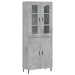 Maison Chic Buffet,Meuble de Rangement,commode pour salon,Cuisine Gris béton 69,5x34x180 cm Bois d'ingénierie -MN69841