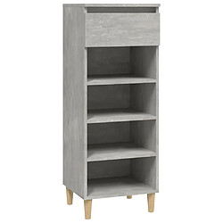 vidaXL Armoire à chaussures Gris béton 40x36x105 cm Bois d'ingénierie