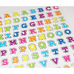 Youdoit 80 Stickers Alphabet - Arc-en-ciel - 1 cm 