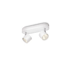 spot à led - philips myliving star - 2 x 4.5w - blanc - philips 562423116