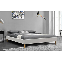 King Of Dreams gregory - Solide et Confortable Sommier Tapissier Blanc + Pieds en 20 cm pour matelas en 120x190 - 2 x 13 Lattes - Montage Rapide et Facile - revetement PVC facile d'entretien 