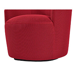 Vente-Unique Fauteuil pivotant en tissu 3D rouge ACERETO pas cher