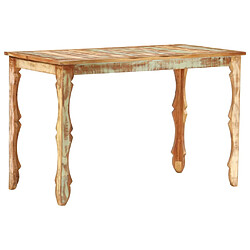 vidaXL Table de salle à manger 120x60x76cm Bois de récupération massif 