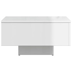 Acheter vidaXL Table basse blanc brillant 60x60x31,5 cm bois d'ingénierie